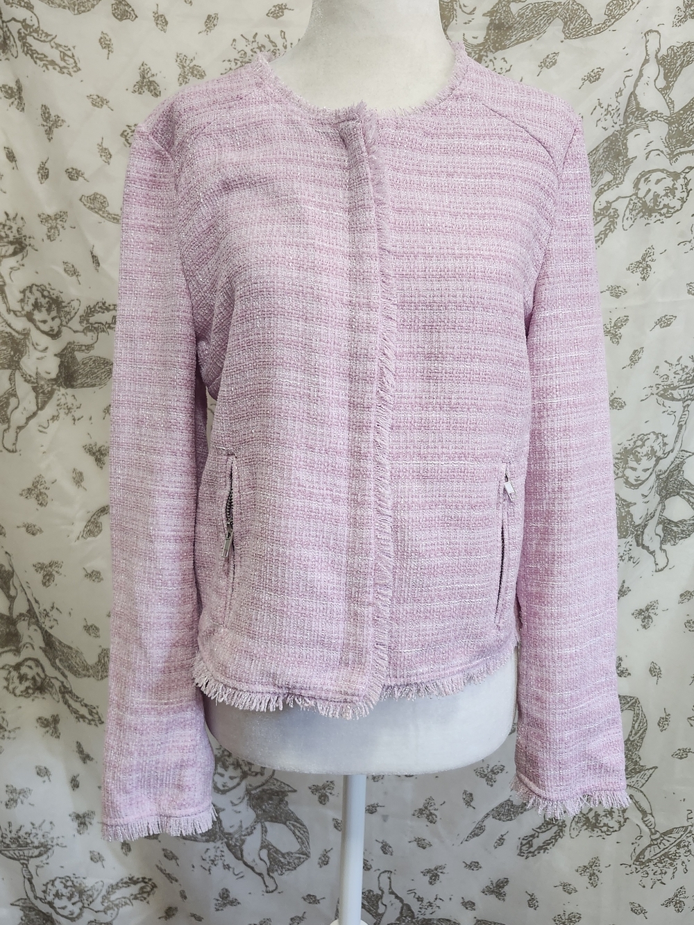 BB Dakota by Steve Madden Pastel Pink Tweed Blazer S
